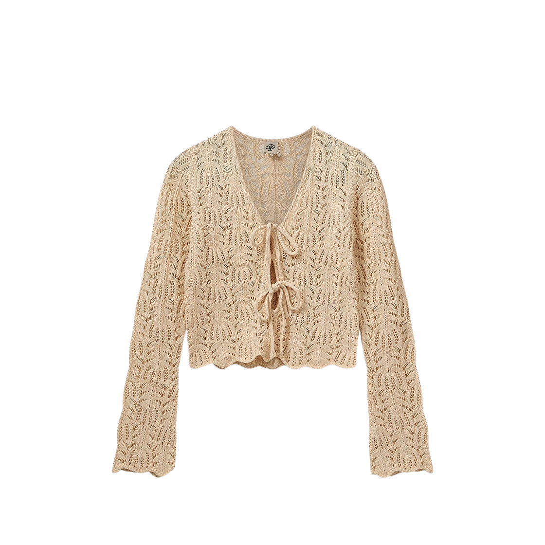 KW4BKNCTG21BG The Garment Women Egypt Crochet Top Bone