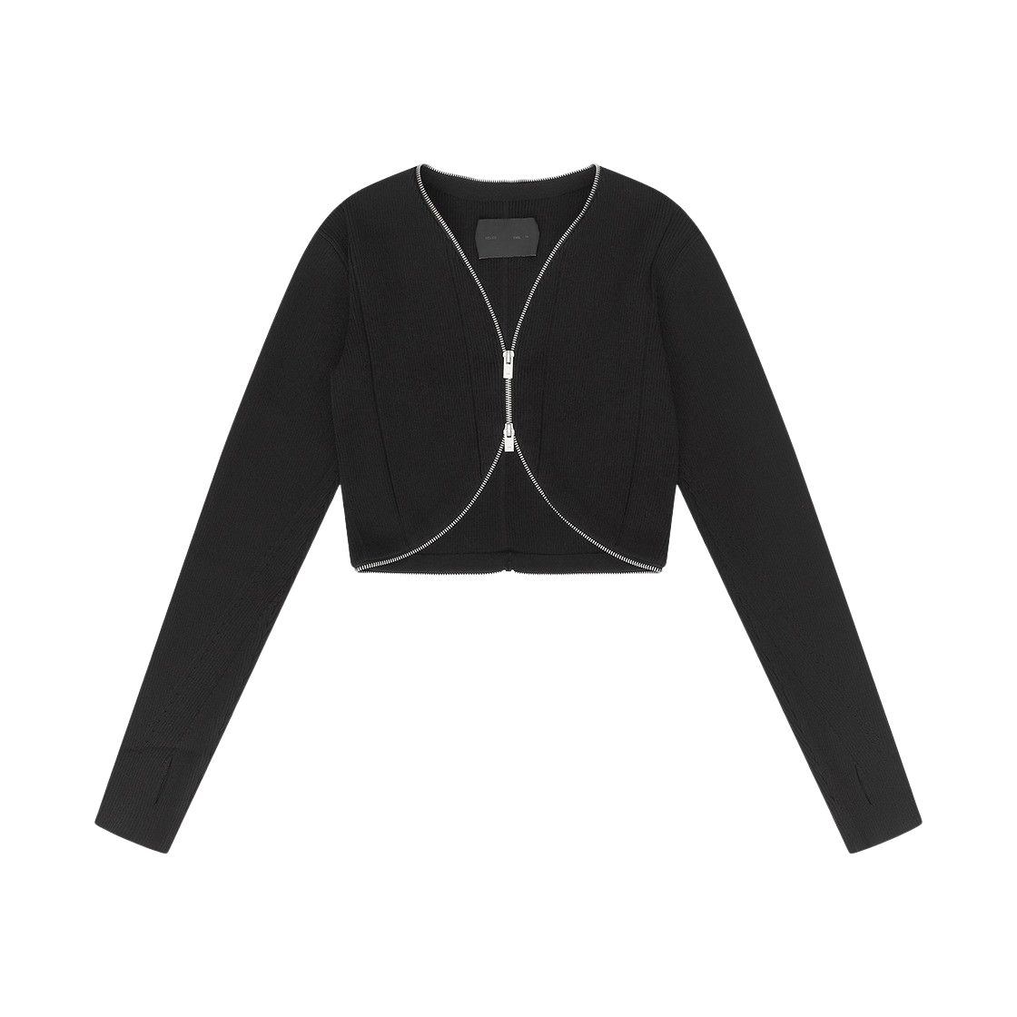 KW4CKNCHE04BK Heliot Emil Women Obovate LS Knit Black - 24FW