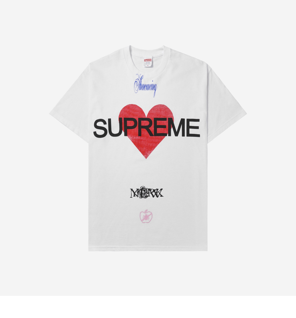 슈프림 어나운싱 티셔츠 화이트 - 25SS | Supreme | KREAM