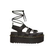 Dr. Martens Women Nartilla Athena Leather Gladiator Platform Sandals Black