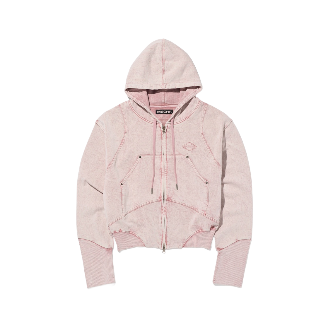 トップス MSCHF CUT OFF HOODIE WASHED PINK BROWN MSCHF CUT OFF HOODIE WASHED PINK BROWN（MSCHF washed pink