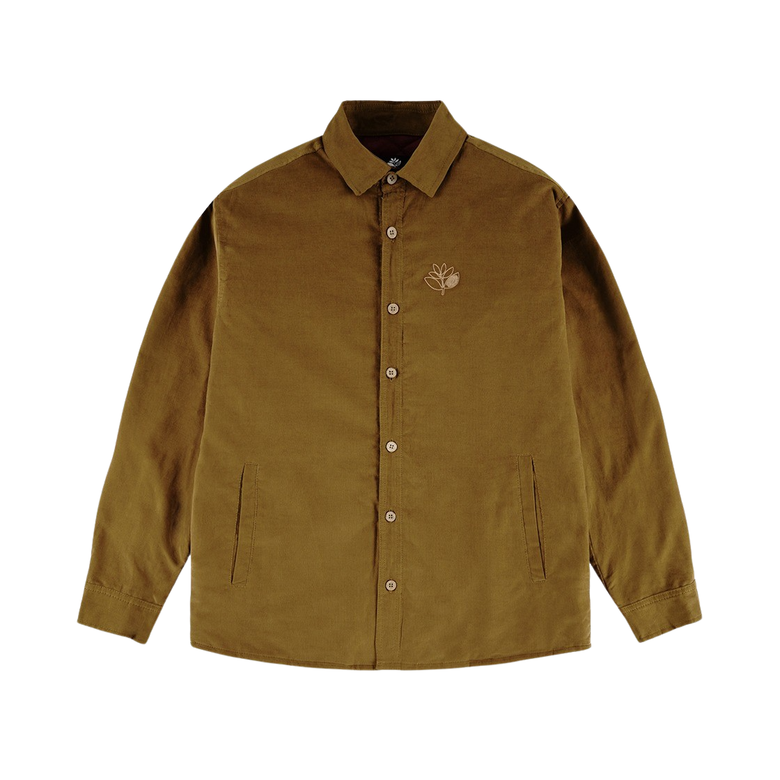 마젠타 스케이트보드 로버 코듀로이 오버셔츠 브라운