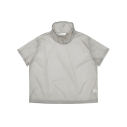 Amomento Sheer String Short Sleeve Anorak Light Grey