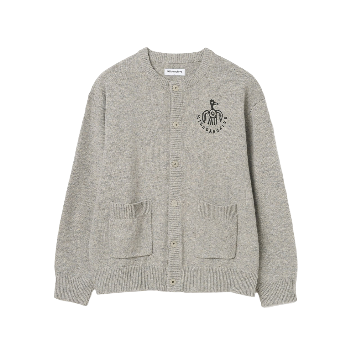 밀로 아카이브 모뉴먼트 라운드 가디건 멜란지 그레이