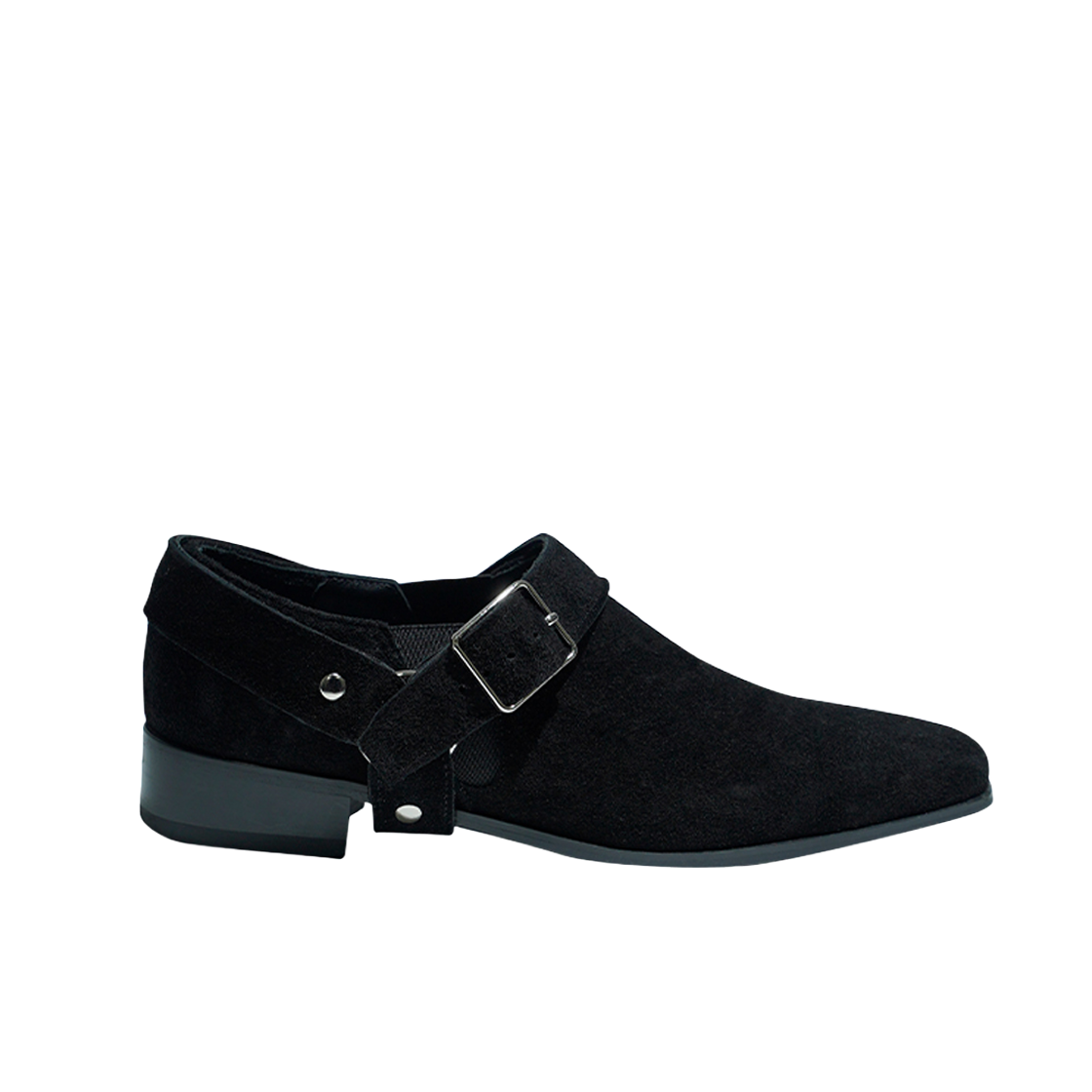 YS0043 YUJI Manish Loofer 2Cm Suede Black Unisex