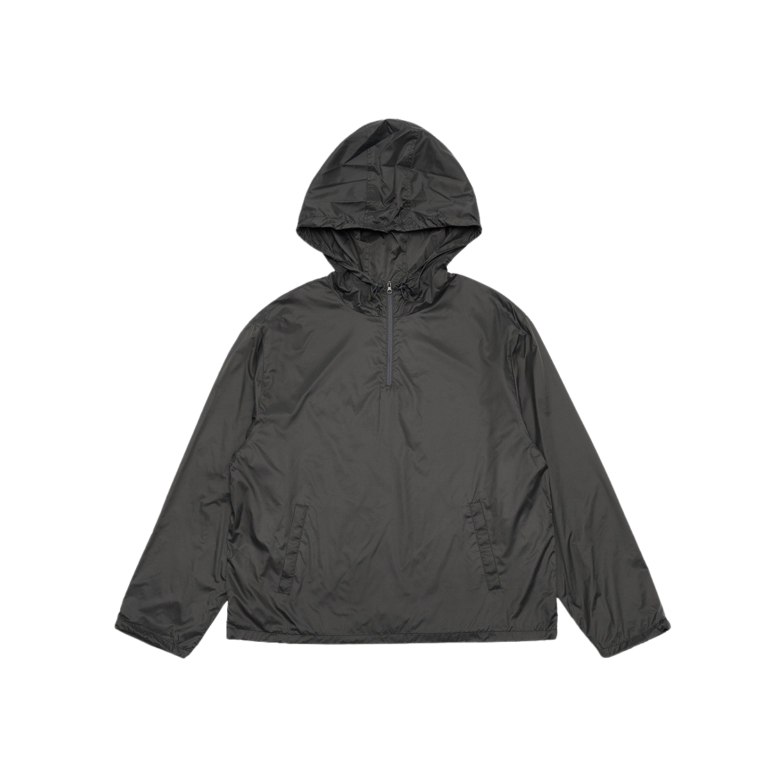 KM4DOTBAM28RG Amomento Glossy Nylon Half Zip Up Jumper Charcoal - 24FW