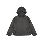 Amomento Glossy Nylon Half Zip Up Jumper Charcoal - 24FW