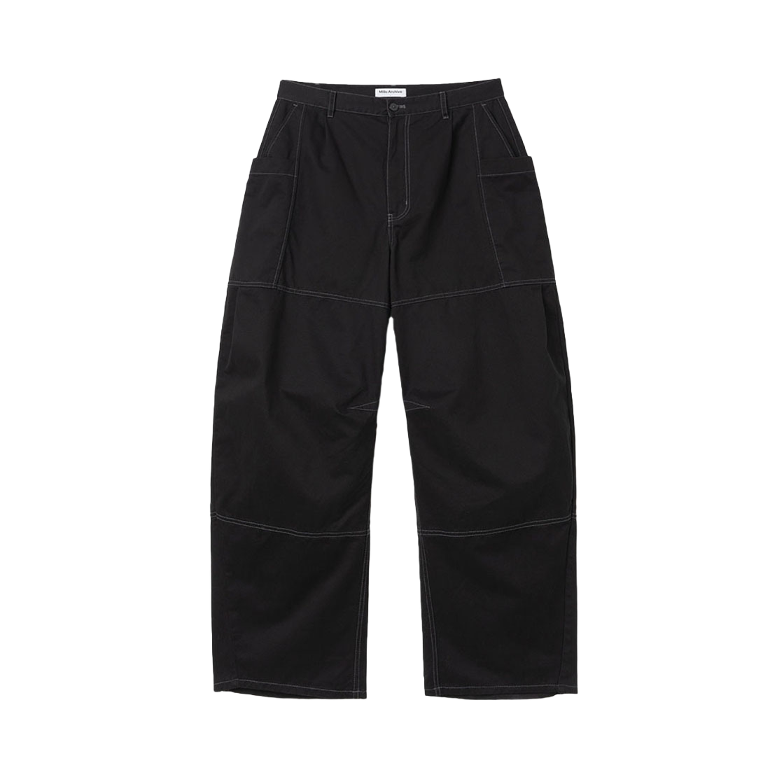 밀로 아카이브 더블 라운드 팬츠 블랙(Millo Archive Double Round Pants Black) - 1