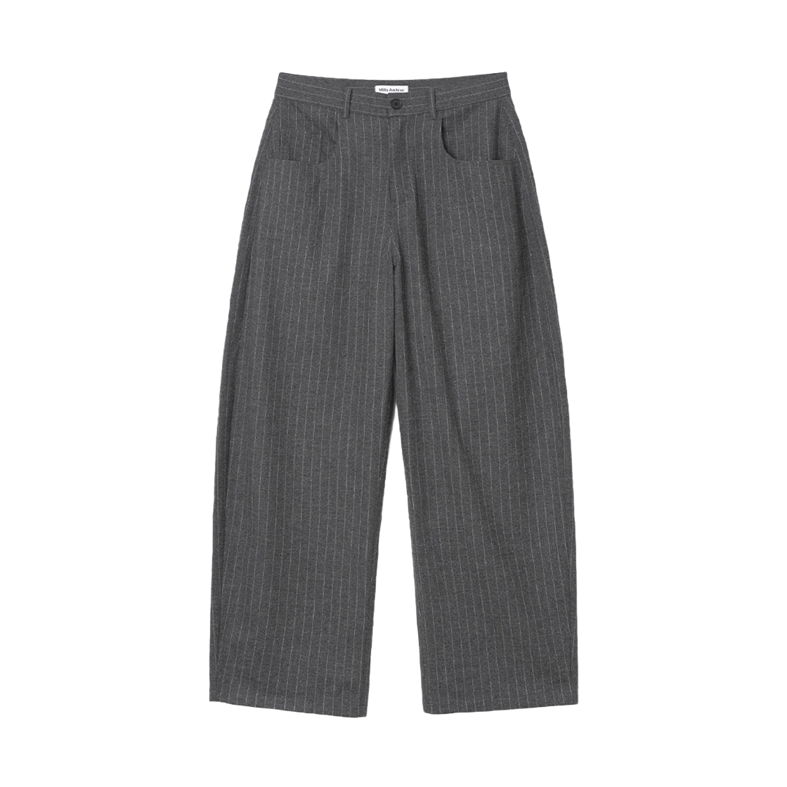 밀로 아카이브 리플렉트 스트라이프 울 팬츠 차콜(Millo Archive Reflect Stripe Wool Pants Charcoal)