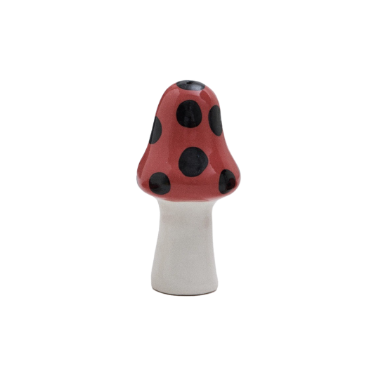 MIHPR_0 Vegetable Flower Studio Pine Mushroom Incense Holder Red