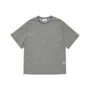 Amomento Sheer Drawstring Top Grey