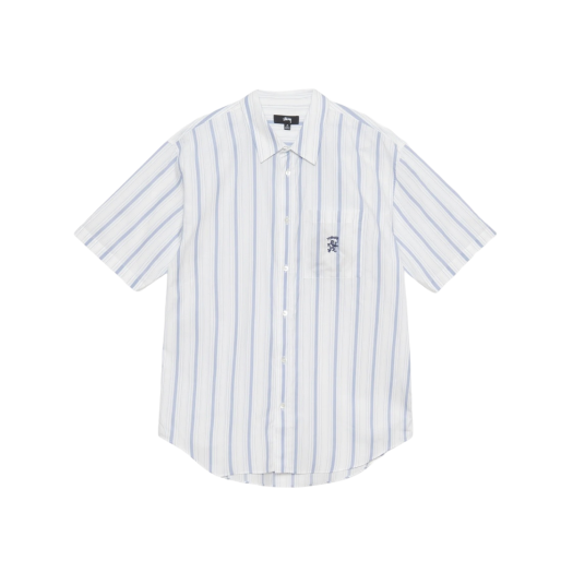 Stussy Boxy SS Stripe Shirt White