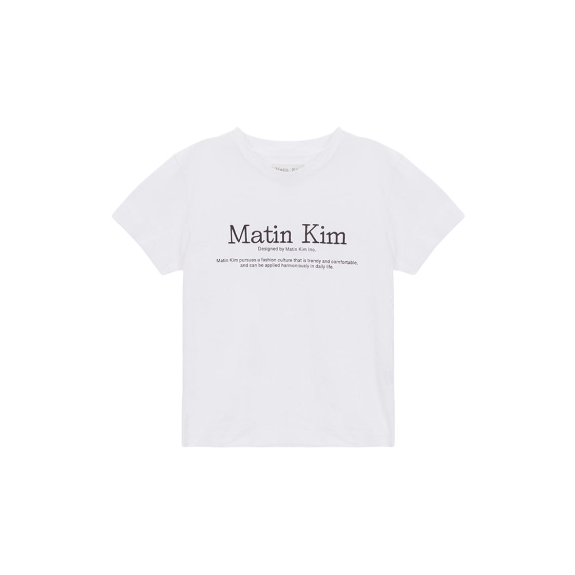 W) 마뗑킴 마뗑 헤리티지 크롭 탑 블랙 | Matin Kim | KREAM