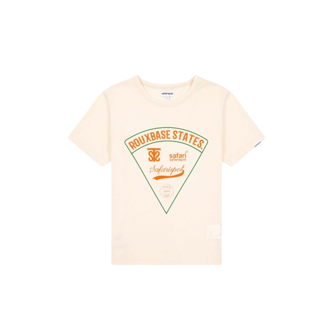 사파리스팟 1/2 루 베이스 스쿨 잇 더 피자 티 아이보리 | Safarispot | KREAM Safarispot 1/2 Roux Base School Eat The Pizza Tee Ivory