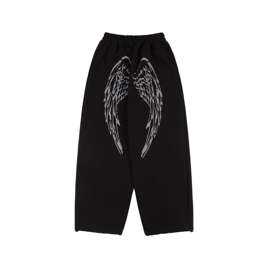 F25QD819BK Fancy Club Angel Vintage Sweatpants Black