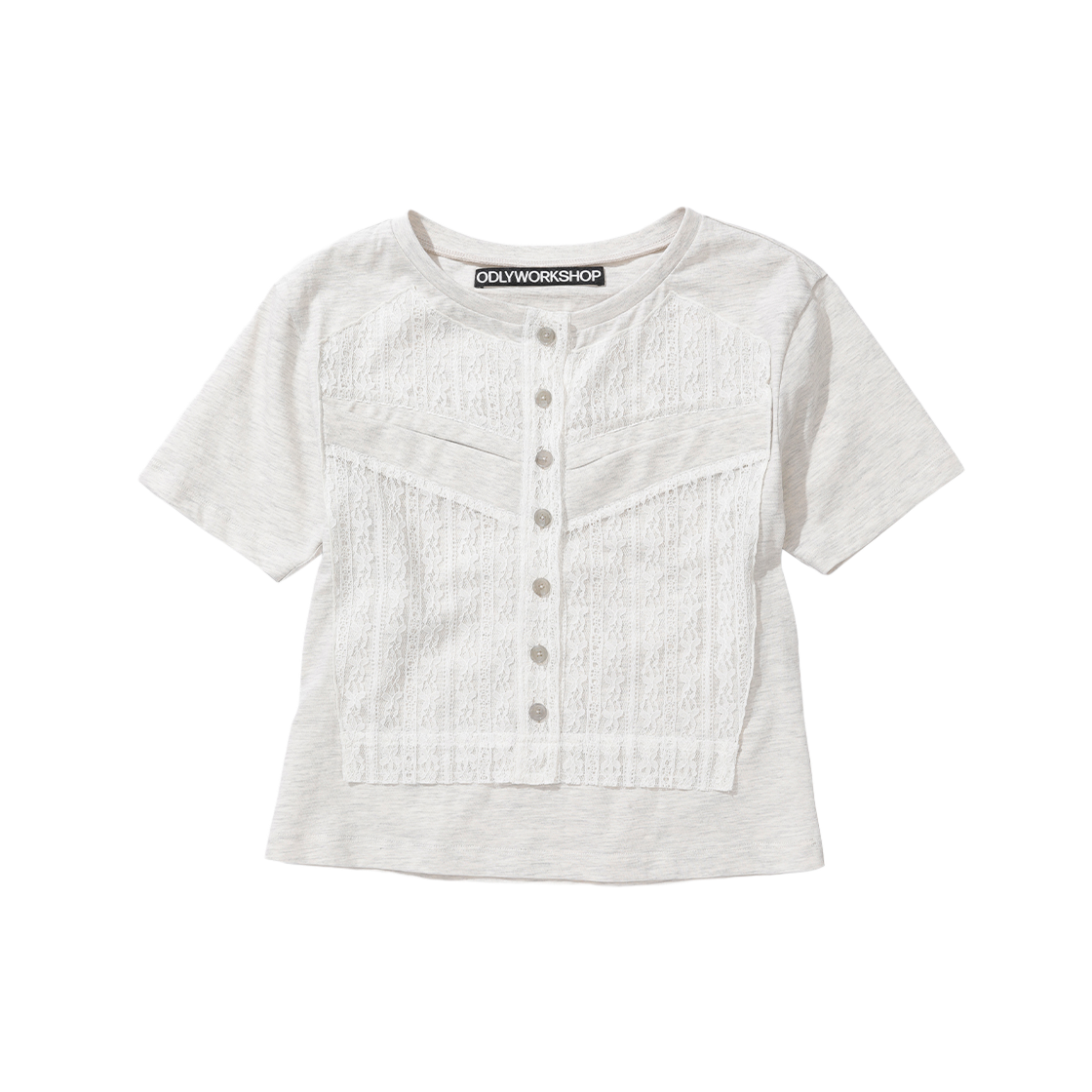 WGTS2501015-1_01 Odlyworkshop Lace Hybrid Tee Grain