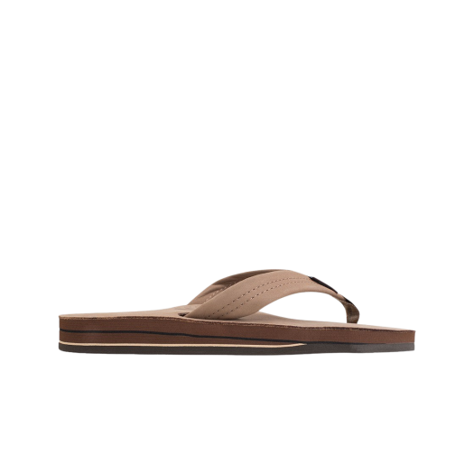 R04 Rainbow Sandals Double Layer Dark Brown