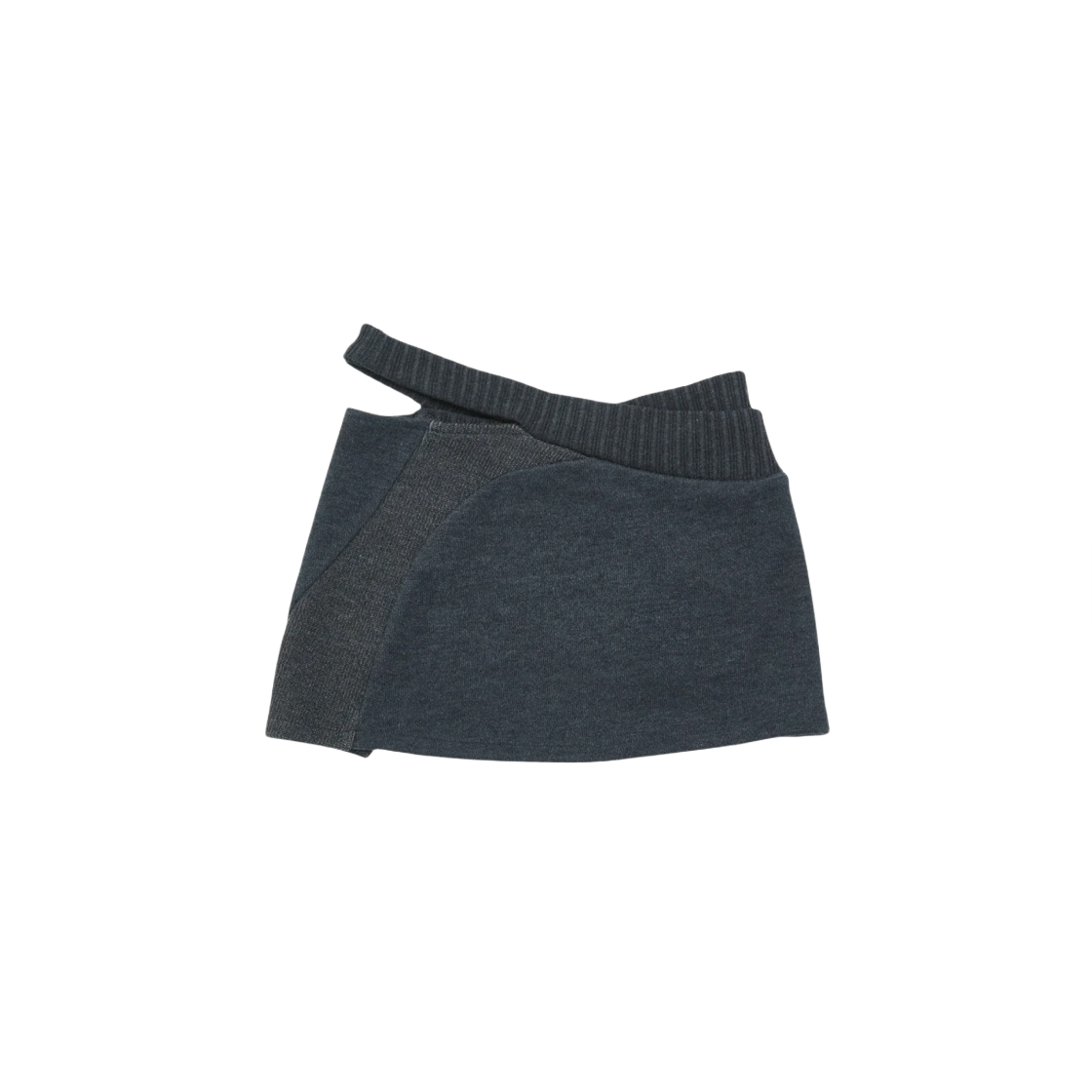 (W) 에이시넥틱스 Y 어시메트릭 미니 스커트 차콜((W) Ae Synctx Y Asymmetric Mini Skirt Charcoal) - 2