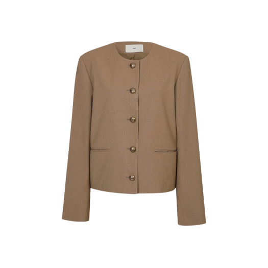 DQ2WJ004 Leha Women Caron Crepe Jacket Camel