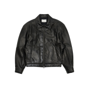 Amomento Vegan Leather Blouson Black - 24FW