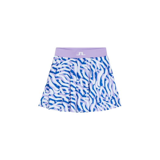 (W) J.Lindeberg Joline Print Skirt Purple Painted Zebra