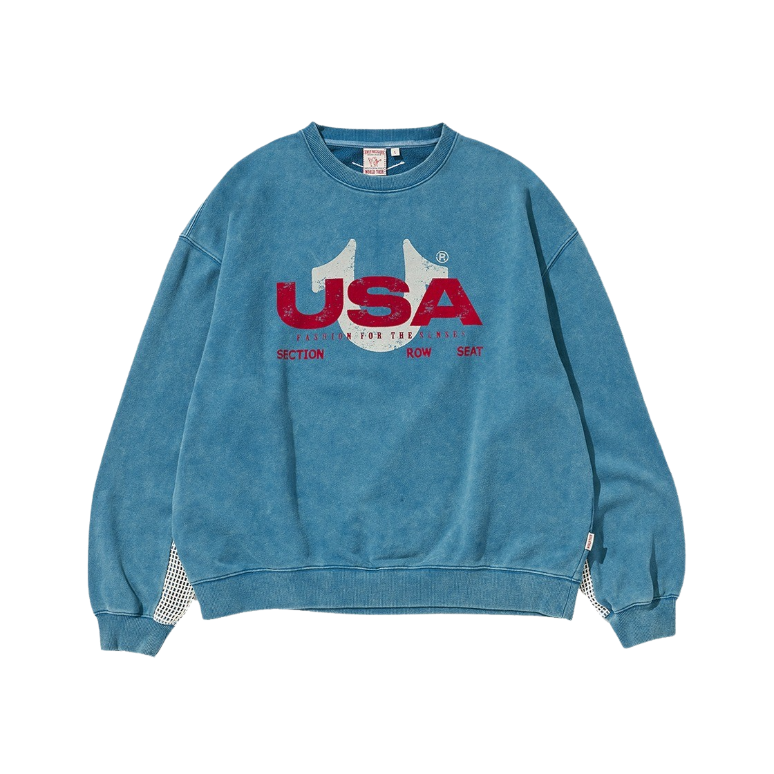 TR24SSCR02UID True Religion Safety Net Crewneck Indigo - 대표 이미지 #1