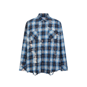 Rafu Bleached Damaged Shirt Blue