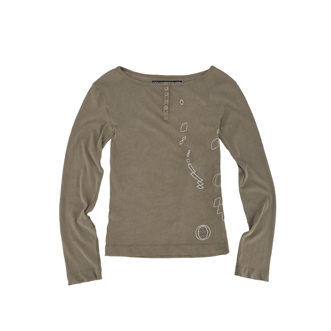 WGTS2401015-1 Odlyworkshop Stitch Henley Tee Gust