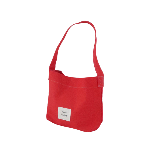 P00000CM_01 Agnes Project Peanut Tote Bag (Ver.2) Red