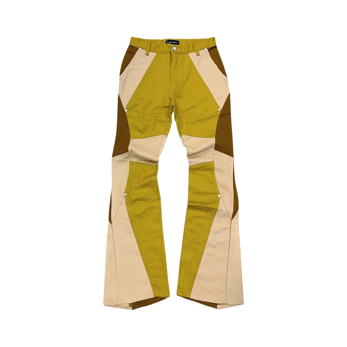 써저리 백 집 부츠컷 팬츠 머스타드(Surgery Back Zip Boots Cut Pants Mustard)