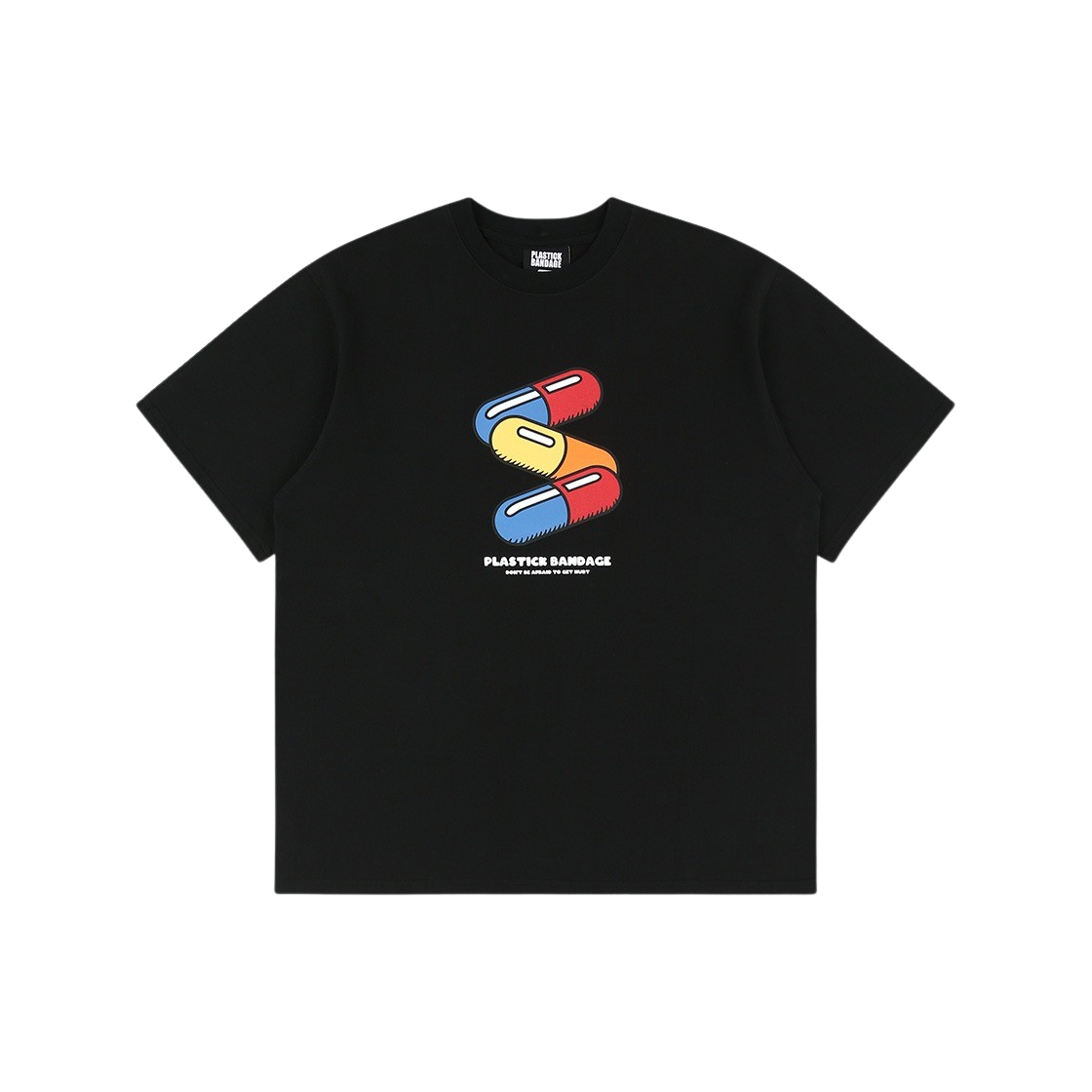 플라스틱밴디지 필 숏 슬리브 블랙(Plastickbandage Pill Short Sleeve Black)