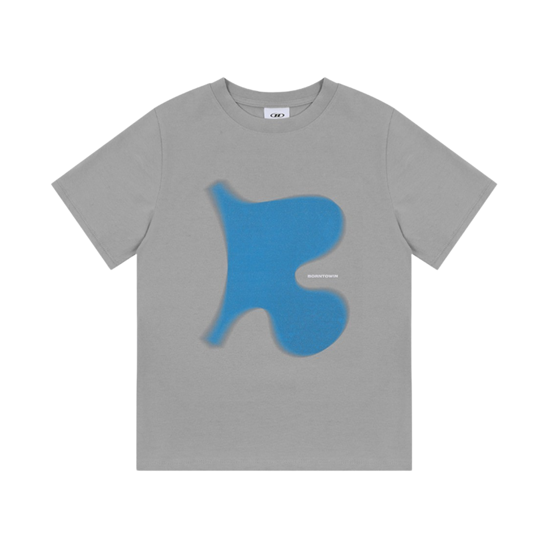 본투윈 퍼즐 B 세미 크롭 티셔츠 그레이