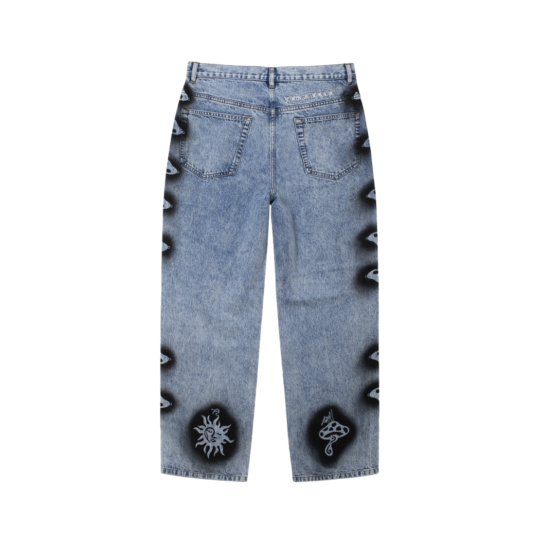 ★関税込★Stussy x Dries Van Noten Hand Stencilled Jean★ Stussy x Dries Van Noten Hand-Stencilled Denim Jacket