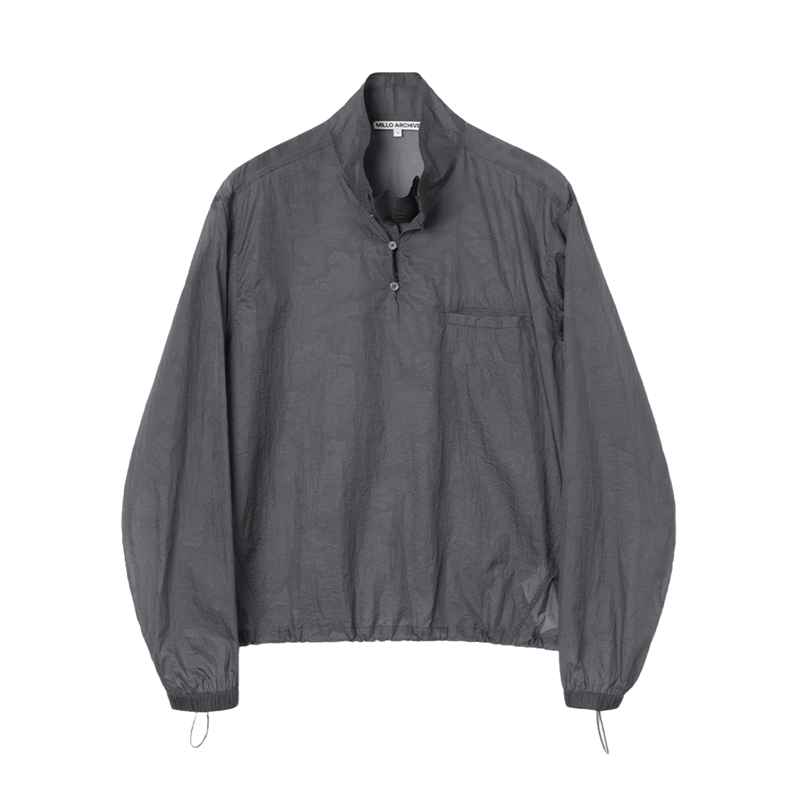 밀로 아카이브 샤이닝 서플먼트 하프 집 셔츠 블랙