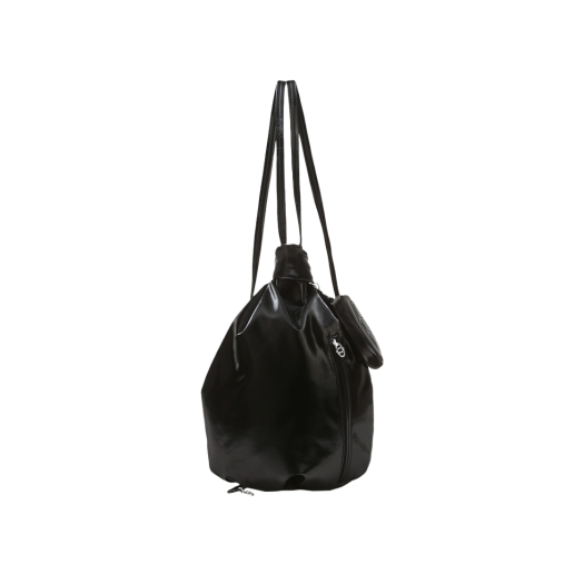 AABA5E130BK Athe Vanessabruno Glossy Shoulder And Backpack M Black