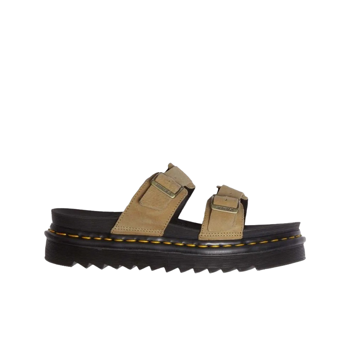 닥터마틴 우먼 마일즈 누벅 더블 스트랩 플랫폼 샌들 사바나 탠(Dr. Martens Women Myles Nubuck Double Strap Platform Sandals Savannah Tan)