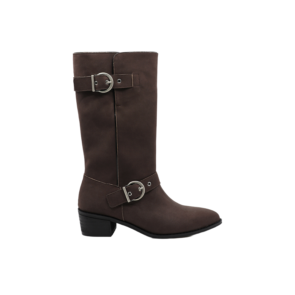 무드나잇 에보니 버클 웨스턴부츠 다크브라운