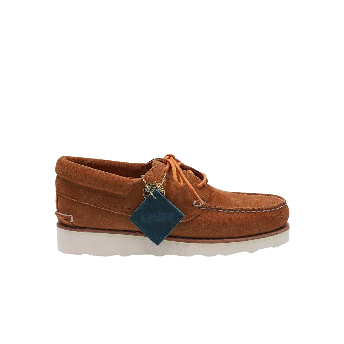 카시나 X 팀버랜드 3 아이 웨지 비브람 레이스 업 슈즈 미디엄 브라운 스웨이드(Kasina X Timberland 3 Eye Wedge Vibram Lace Up Shoe Medium Brown Suede)