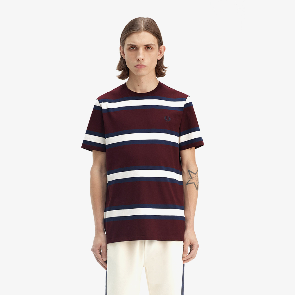 프레드페리 볼드 스트라이프 티셔츠 옥스블러드(Fred Perry Bold Stripe T-Shirt Oxblood) - 2