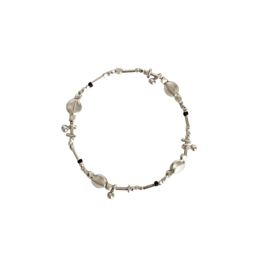 【HYPNOTIZE】KAREN SILVER MACRAME BRACELET▲TXT着用 힙노타이즈 카렌실버 마크라메 브레이슬릿 블랙 | HYPNOTIZE | KREAM