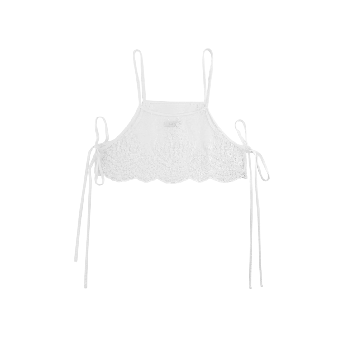 루바티 시퀸 레이스 뷔스티에 탑 화이트(Rubati Sequin Lace Bustier Top White)