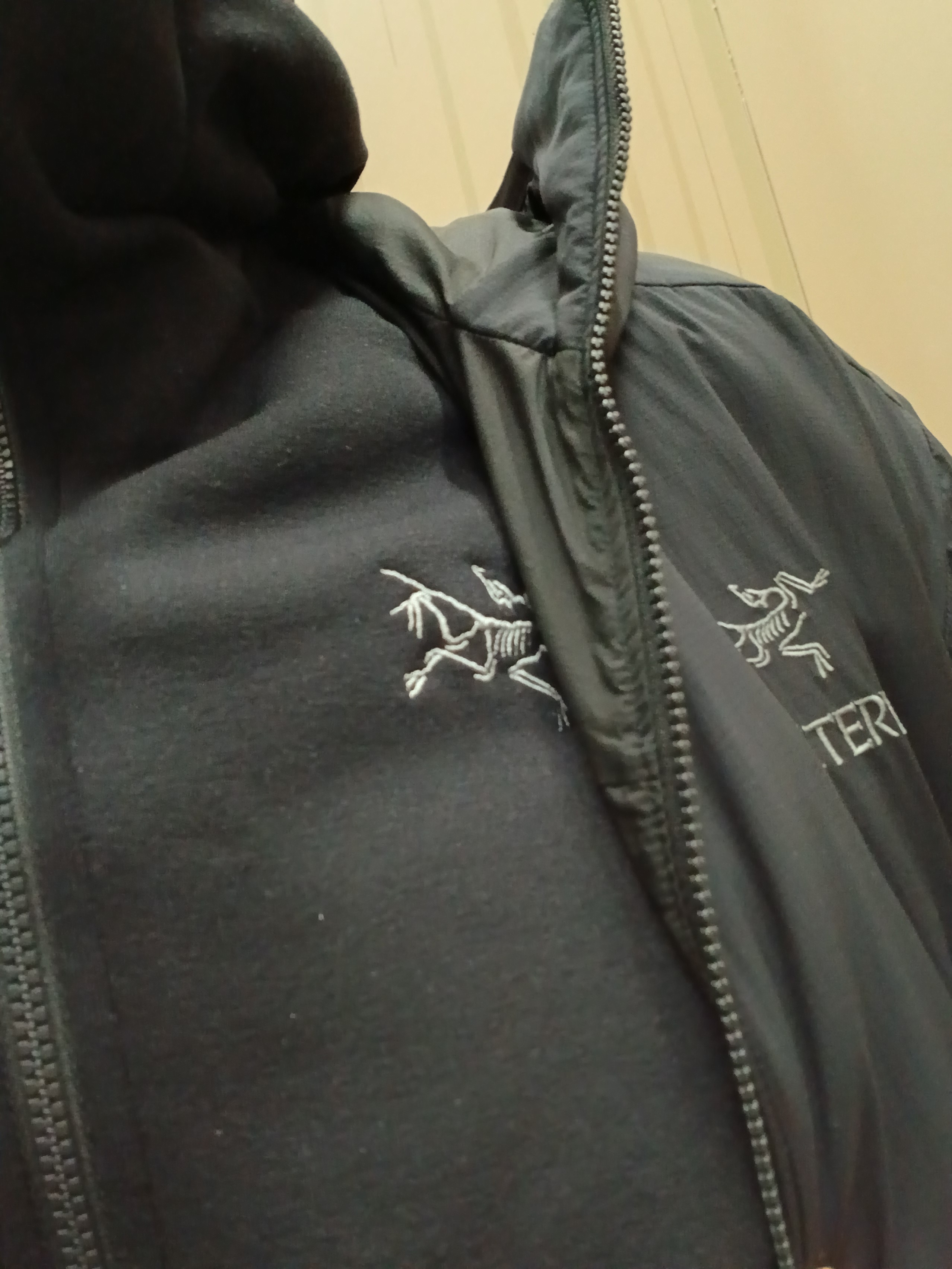 Arc'teryx Atom LT Hoody Black, Arc'teryx Kyanite Lightweight Hoody Hoody Black 착용 스타일 - 4