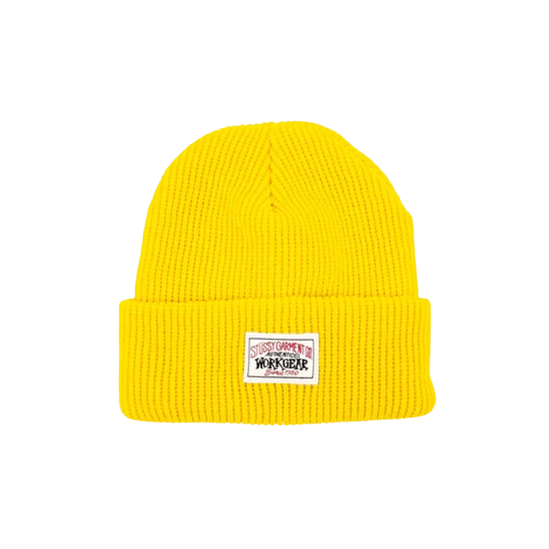 KM4AHTBST194YL Stussy Workgear Waffle Cuff Beanie Yellow