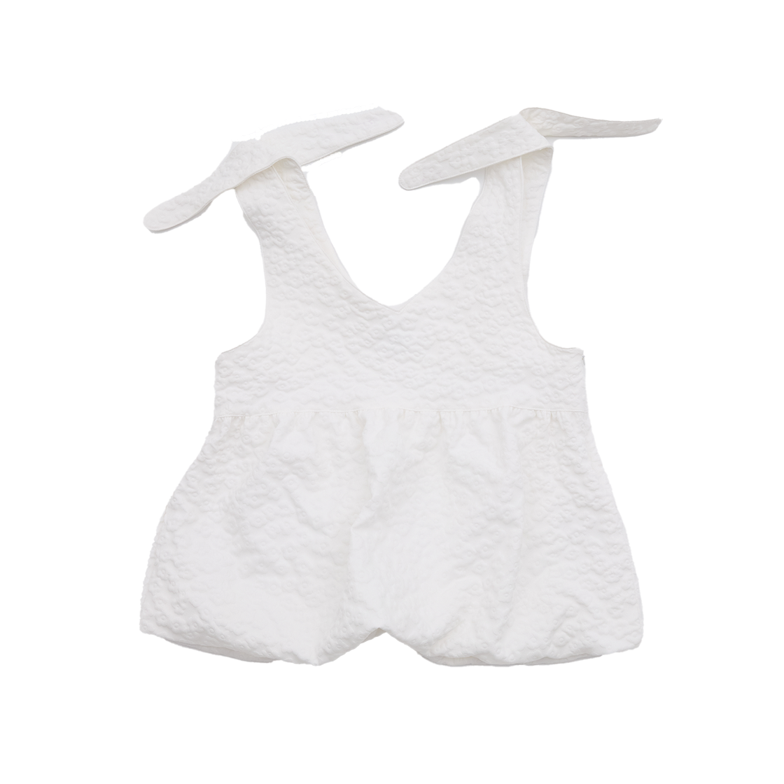 Flower Jacquard Layered Top White YOUNGOH Flower Jacquard Layered Top White