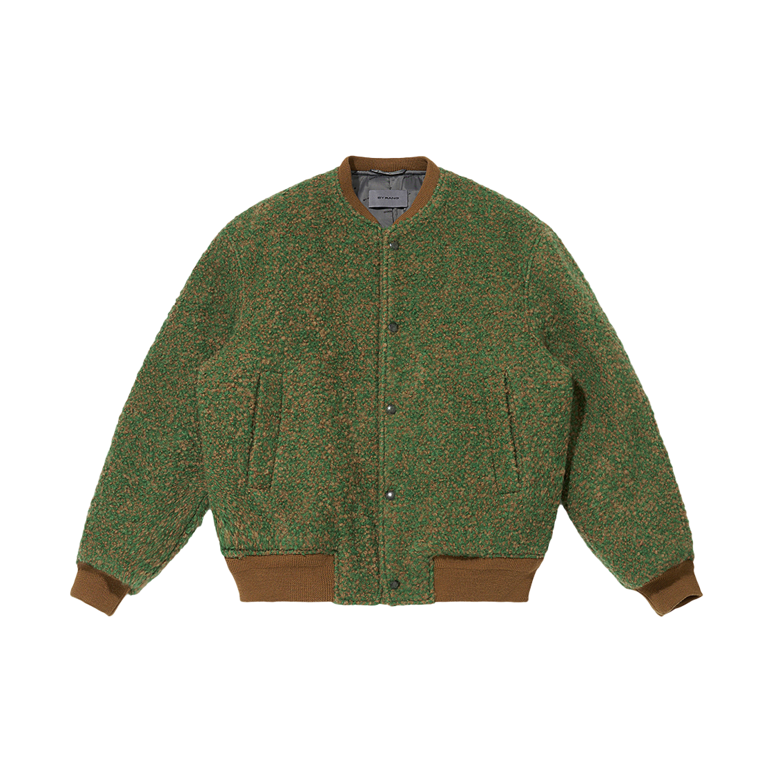 바이랑 울 블렌드 스냅 자켓 그린