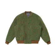 BY RANG Wool Blend Snap Jacket Green