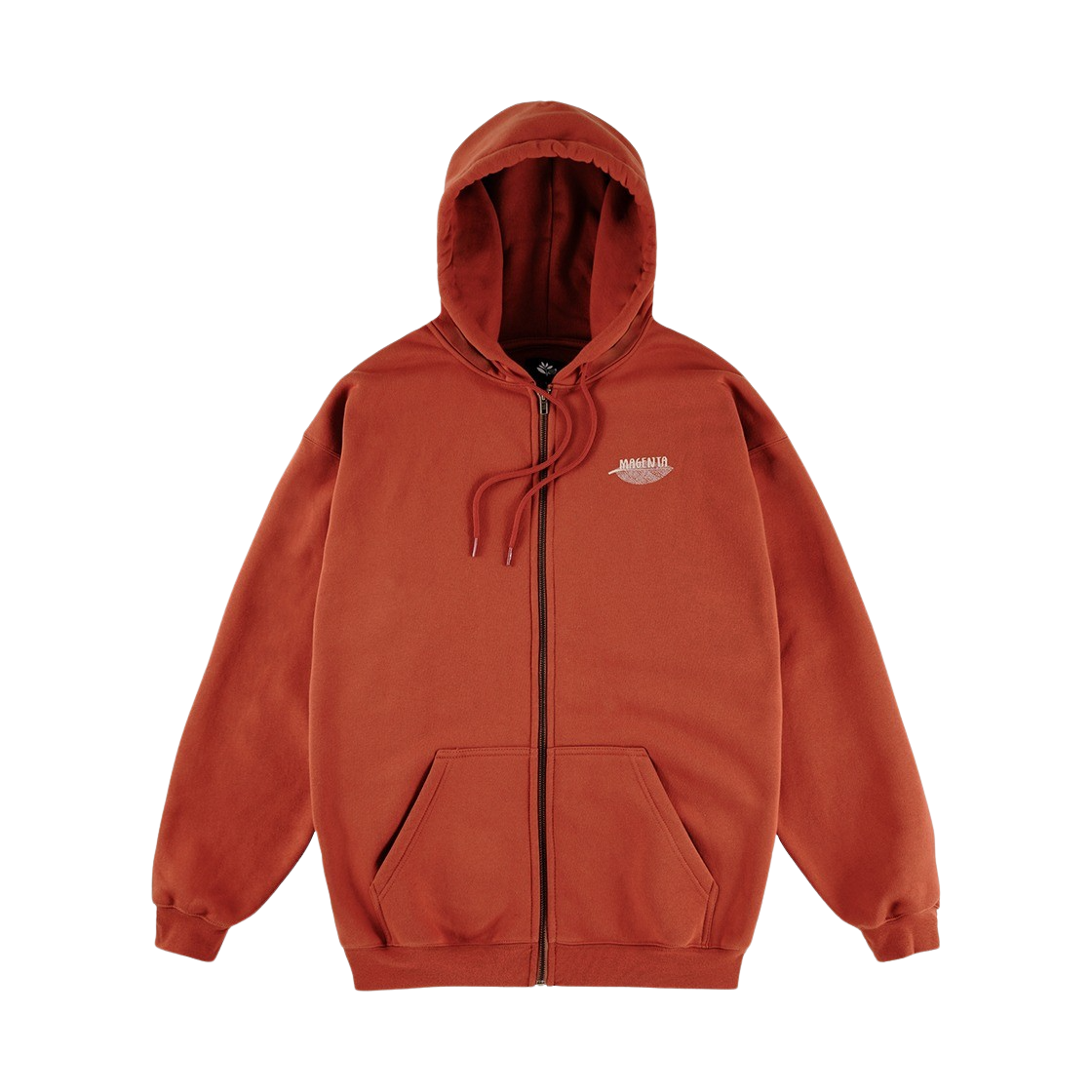 마젠타 스케이트보드 보타닉 집 후디 오렌지