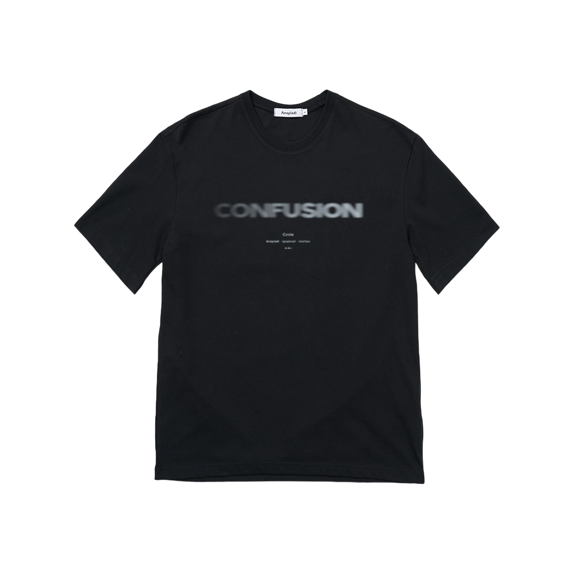 어레이드 컨퓨젼 티셔츠 그레이 블랙(Arrayed Confusion T-shirt Gray Black)