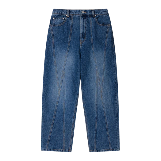 ◆TOOMUCHTAX◆ LOW RISE LOOSEFIT JEANS BLUE LOW RISE LOOSE-FIT JEANS (BLUE) - TOOMUCHTAX