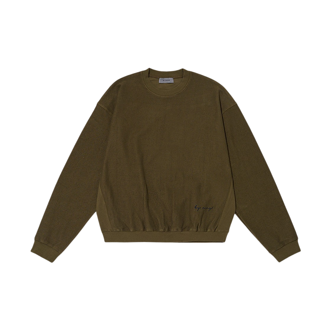 바이랑 리버스 코튼 저지 스웨트셔츠 카키